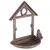 Produktbild 2 för HI Hängande fågelmatare husdesign 18 cm brun