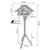 Produktbild 2 för FLAMINGO Fågelbord med stativ Vintro 44x45,5x126 cm naturfärgad
