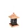 FLAMINGO Fågelmatare med silo Zulma 22 cm trä svart och brun