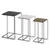 Produktbild 2 för Rousseau Sidobord set 3 st Covera metall flerfärgad 