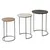 Produktbild 2 för Rousseau Sidobord set 3 st Tiziano metall flerfärgad