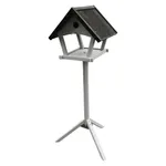 FLAMINGO Fågelbord med stativ Tjorn 48x44x138 cm ljusgrå