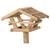 Produktbild 2 för FLAMINGO Fågelbord med stativ Lucar 38x28x125 cm naturfärgad