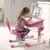 Produktbild 3 för Vipack Justerbart skrivbord för barn med stol Comfortline 301 rosa vit