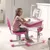 Produktbild 4 för Vipack Justerbart skrivbord för barn med stol Comfortline 301 rosa vit