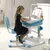 Produktbild 5 för Vipack Justerbart skrivbord med stol Comfortline 301 ljusblå och vit