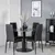 Produktbild 11 för Venture Home Matstolar 2 st Slim läderlook svart