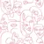 Produktbild 2 för Noordwand Tapet Friends & Coffee Line Art Faces vit och rosa