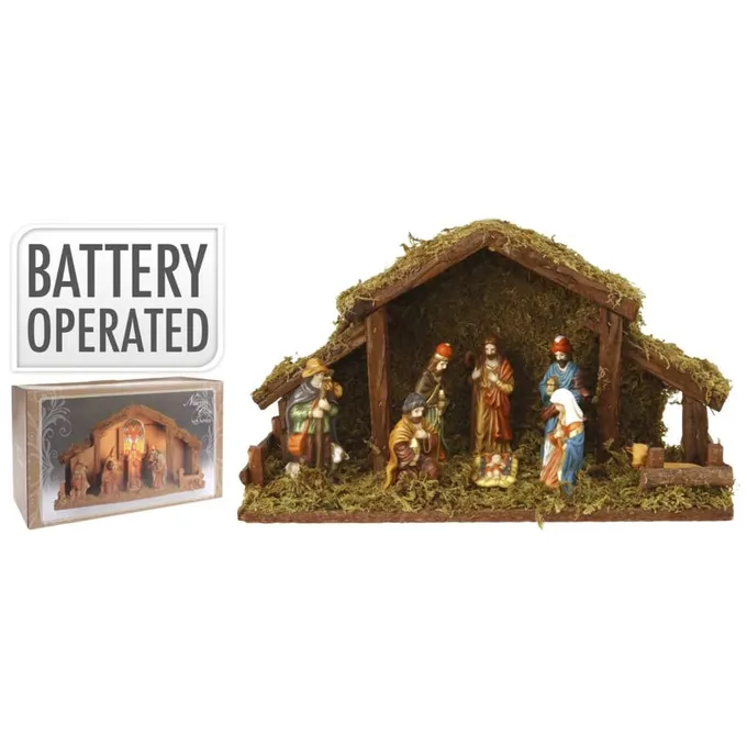 Ambiance Julkrubba 8 st figurer set