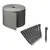 Produktbild 2 för Nature Rabattkant set H15 cm x 10 m med spett svart