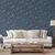 Produktbild 3 för DUTCH WALLCOVERINGS Tapet Flower mörkblå och brons