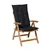 Produktbild 2 för Madison Stolsdyna med hög rygg Basic 123x50 cm svart