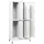 Klädskåp för omklädningsrum med 6 fack stål 90x45x180 cm grå 