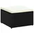 Produktbild 4 för Fotpall ottoman 53x53x30 cm konstrotting svart 