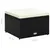 Produktbild 7 för Fotpall ottoman 53x53x30 cm konstrotting svart 