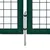 Produktbild 5 för Trädgårdsgrind stål 306x175 cm grön
