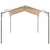 Produktbild 2 för Paviljong 4x4 m stål beige