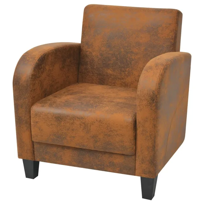 Fåtölj brun 73x72x76 cm