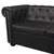 Produktbild 5 för Chesterfield hörnsoffa 6-sits konstläder svart   