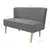 Produktbild 4 för Soffa 117x55,5x77 cm tyg ljusgrå