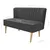 Produktbild 4 för Soffa tyg 117x55,5x77 cm mörkgrå   
