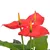 Produktbild 2 för Konstväxt Flamingoblomma med kruka 90 cm röd och gul
