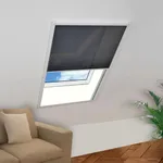 Plisserat insektsnät för fönster 80x100 cm aluminium 