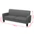 Produktbild 4 för 3-sitssoffa 180x65x76 cm mörkgrå