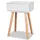 Sängbord 2 st massiv furu 40x30x61 cm vit 