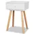 Produktbild 3 för Sängbord 2 st massiv furu 40x30x61 cm vit 