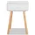 Sängbord 2 st massiv furu 40x30x61 cm vit 