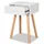 Sängbord 2 st massiv furu 40x30x61 cm vit 