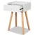 Produktbild 5 för Sängbord 2 st massiv furu 40x30x61 cm vit 