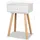 Sängbord 2 st massiv furu 40x30x61 cm vit 