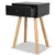 Produktbild 5 för Sängbord 2 st massiv furu 40x30x61 cm svart