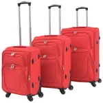 Resväskor 3 st röd soft case