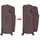 Resväskor 3 st kaffebrun soft case