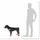 Stående leksakshund rottweiler plysch svart och brun XXL