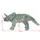 Stående leksaksdinosaurie triceratops plysch grön XXL