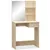 Produktbild 2 för Sminkbord spånskiva 75x40x141 cm ek