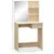 Produktbild 5 för Sminkbord spånskiva 75x40x141 cm ek