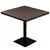 Produktbild 2 för Bistrobord MDF och stål fyrkantigt 80x80x75 cm mörk aska 