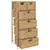 Produktbild 3 för Förvaringsmöbel med 6 korgar 47x37x100 cm vattenhyacint