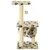 Produktbild 3 för Klösträd med klöspelare i sisal 65 cm tassavtryck beige