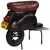 Produktbild 5 för Barstol moped svart äkta läder massivt återvunnet trä