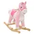 Produktbild för Gungleksak häst plysch 65x32x58 cm rosa