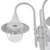 Produktbild 4 för Lyktstolpe för trädgård E27 220 cm aluminium 3 lyktor vit