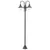 Produktbild 2 för Lyktstolpe för trädgård E27 220 cm aluminium 3 lyktor brons