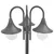 Produktbild 3 för Lyktstolpe för trädgård E27 220 cm aluminium 3 lyktor brons