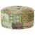 Produktbild 7 för Sittpuff med lappmönster rund bomull handgjord 40x20 cm grön